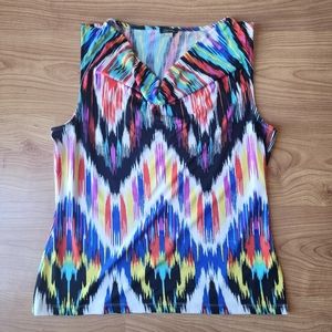 Tahari Arthur S. Levine SHIRT Multi-color L